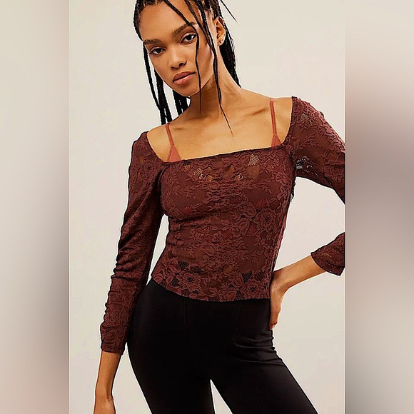 Free People In Rotation Lace Layering Top NWOT - Picture 2 of 7